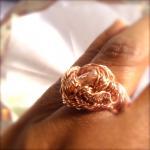 Copper Curls Wire Wrapped Ring