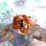 Slow Churn Copper Wire Sculpted Ring